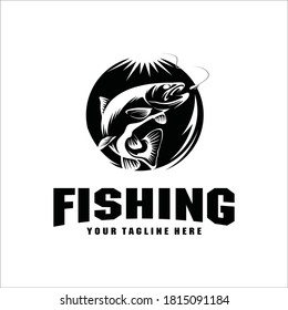 Vector de logotipo de pescado, Vector de diseño de logotipo de pesca, Ilustración de logotipo de pescado