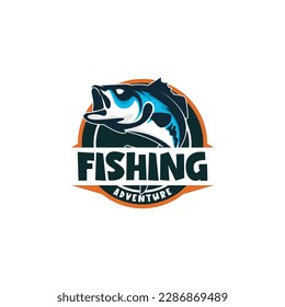 Fish Logo Vector, Fishing Logo Design Vector, Fish Logo Illustration