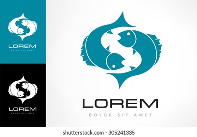 Fish logo. Vector illustration.