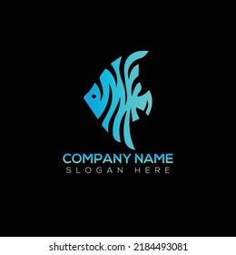 Fish logo vector illustration design 