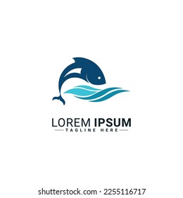 Fish logo vector illustration design  