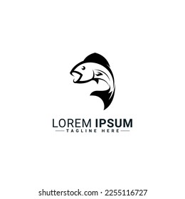 Diseño de la ilustración vectorial del logo de pescado  
