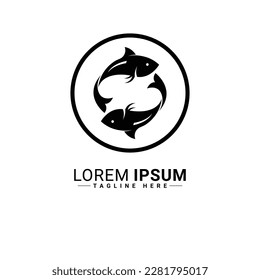 Fish logo vector illustration design 