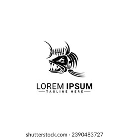 Diseño de la ilustración vectorial del logo de pescado