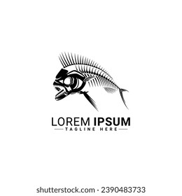 Diseño de la ilustración vectorial del logo de pescado