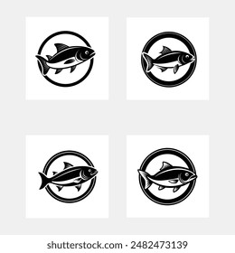 Fish logo vector illustration icons