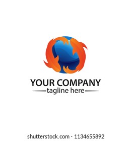 Fish logo vector.  Vector Illustration on white background