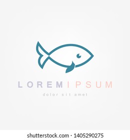 Fish logo. Vector illustration on white background