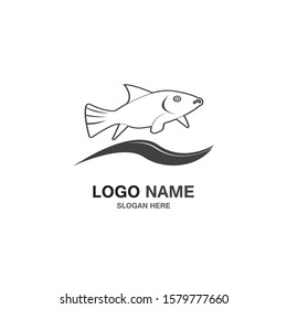 Fish logo vector illustration template