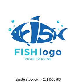 Fish Logo Vector On Trendy Design.