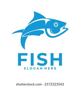 Fish logo vector template. abstract fish logo design