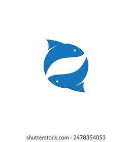diseño de arte de Plantilla de Vector logo de pez