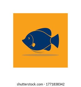 fish logo vector template design illustration and background