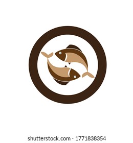 fish logo vector template design illustration and background