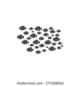 fish logo vector template design illustration and background