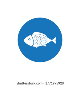 fish logo vector template design illustration and background