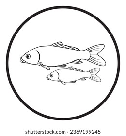 Fish logo vector template design illustration and background