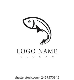 Fish logo vector template element symbol