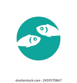 Fish logo vector template element symbol