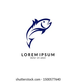 Fish logo vector template, suitable for fishing, restaurant seafood, market shop, business store, aquatic mascot and environment icon