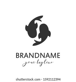 Fish logo vector template, suitable for fishing, restaurant seafood, market shop, business store, aquatic mascot and environment icon. Illustration of graphic flat style