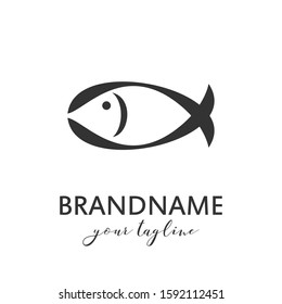 Fish logo vector template, suitable for fishing, restaurant seafood, market shop, business store, aquatic mascot and environment icon. Illustration of graphic flat style