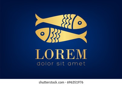 Fish Logo Vector. Underwater Animals.