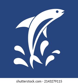 Fish logo water abstract design. Simple fish icon design.  Vector illustration.  