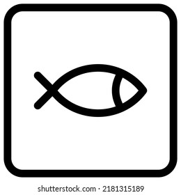 Fish logotype for a fishing point near lake