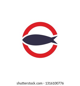 Fish logotype red