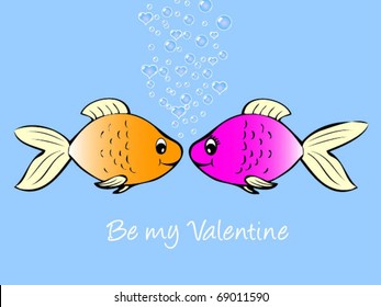 Fish in love. 
Jpeg also available.