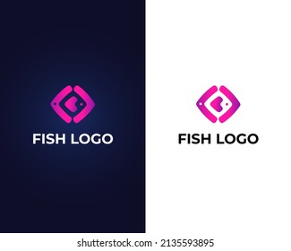 fish with love logo design template