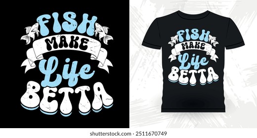 Fish Lover Funny Retro Vintage Aquarium T-shirt Design