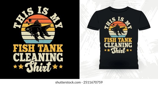 Fish Lover Funny Retro Vintage Aquarium T-shirt Design