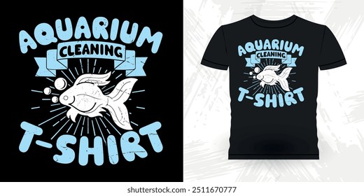 Fish Lover Funny Retro Vintage Aquarium T-shirt Design