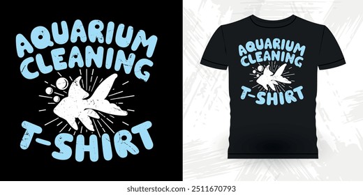 Fish Lover Funny Retro Vintage Aquarium T-shirt Design