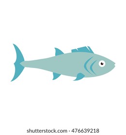 fish marine animal fauna ocean sea life cartoon vector illustration