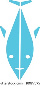 Fish Marine logo for design concept of seafood and fishing object on white background