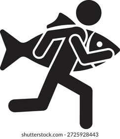 Fish market ahead vector image