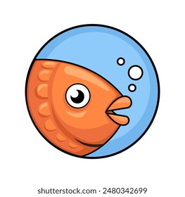 Fish Mascot Cartoon Illustration Vector