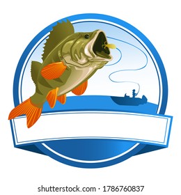 caricatura del logo de mascota de peces en vector