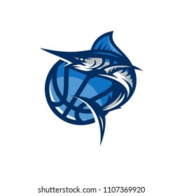 Fish mascot vector illustration for gaming and sport logo
