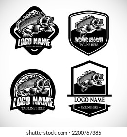 fish mascot vector illustration template
