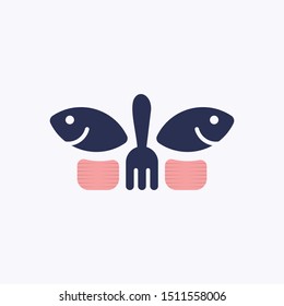 Fish Meal Food Creative Business Logo