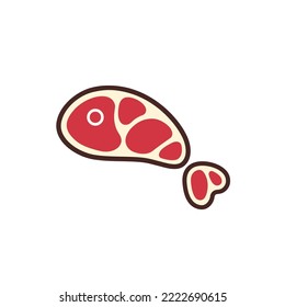 Fish and meat for grill restaurant logo. Menu book cover logo.