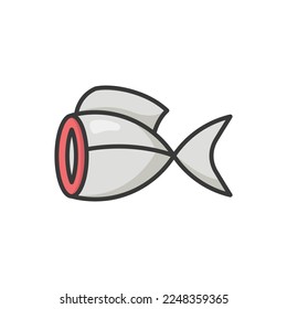 fish meat icon vector design template in white background