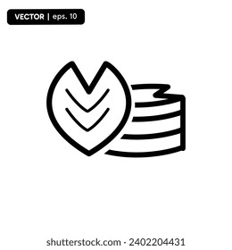 fish meat slice icon, quality fish meat. vector eps 10