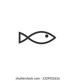 Fish menu icon design template vector isolated illustration