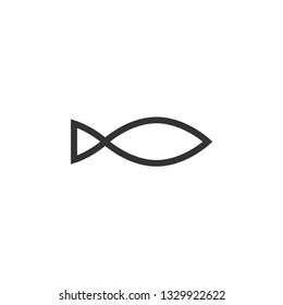 Fish menu icon design template vector isolated illustration