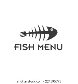 fish menu vector design template